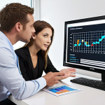 **Image Prompt:** A modern, professional real estate consultant advising a young couple in a bright, stylish office. The consultant is analyzing market data on a large screen, emphasizing financial aspects and investment opportunities, creating a sense of trust and expertise.