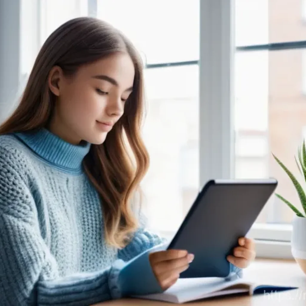 공인중개사 시험 준비 단계별 전략 - A bright, clean image of a young female student, approximately 19-20 years old, sitting comfortably ...