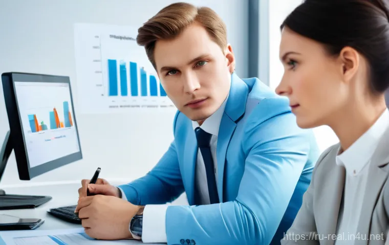 공인중개사 부동산 정책 트렌드 연구 - **Prompt:** A realistic, professional photo of a determined young Russian couple, in their early thi...