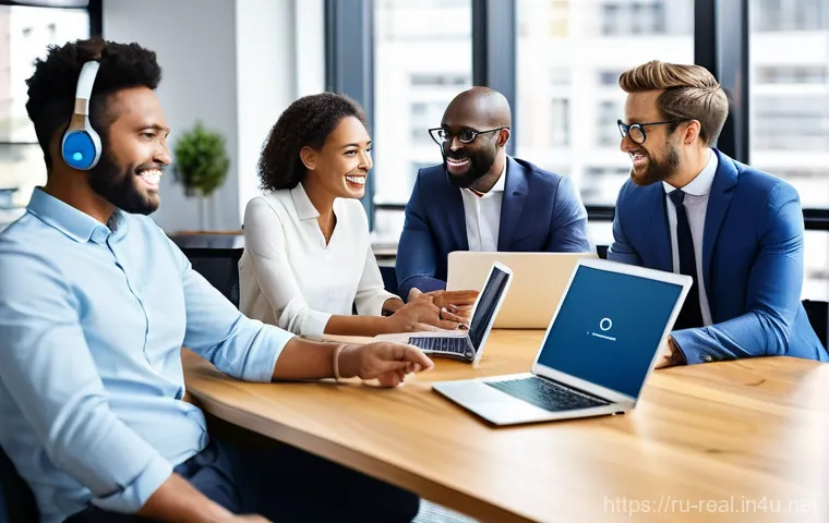 공인중개사 커뮤니티 활용법 - Image Prompt 1: The Collaborative Online Hub**