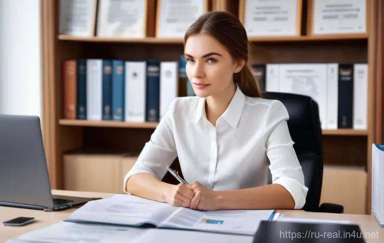 공인중개사 시험일 체크 방법 - **A Focused Russian Real Estate Professional Preparing for Certification**
An image depicting a ...