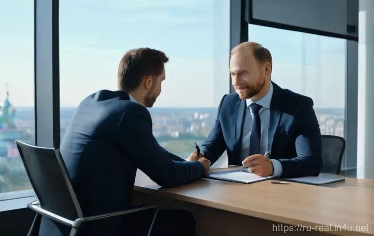 공인중개사 시험일 체크 방법 - **A Focused Russian Real Estate Professional Preparing for Certification**
    An image depicting a ...