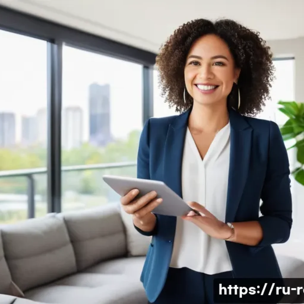 공인중개사 시험 준비 성공 후기 - **Prompt:** A confident, well-dressed female real estate agent, in her early 30s, with a warm smile,...