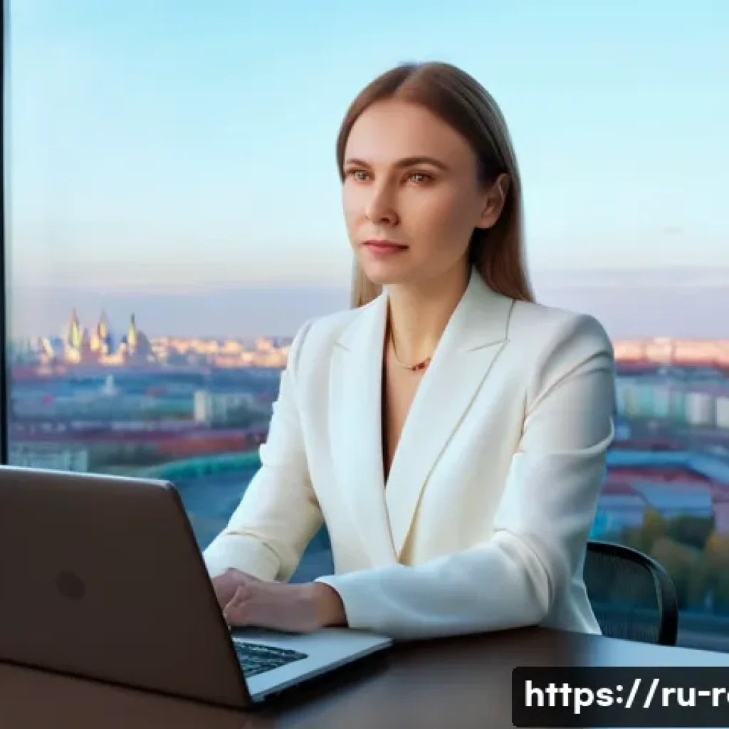 공인중개사 자격증과 부동산 자산 관리 - **Prompt:** A savvy Russian female real estate investor in her late 30s, dressed in a chic business ...