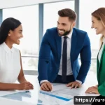 공인중개사 시험 대비 최신 트렌드 분석 - **Prompt 1: Modern Real Estate Consultation**
"A professional female real estate agent, dressed ...