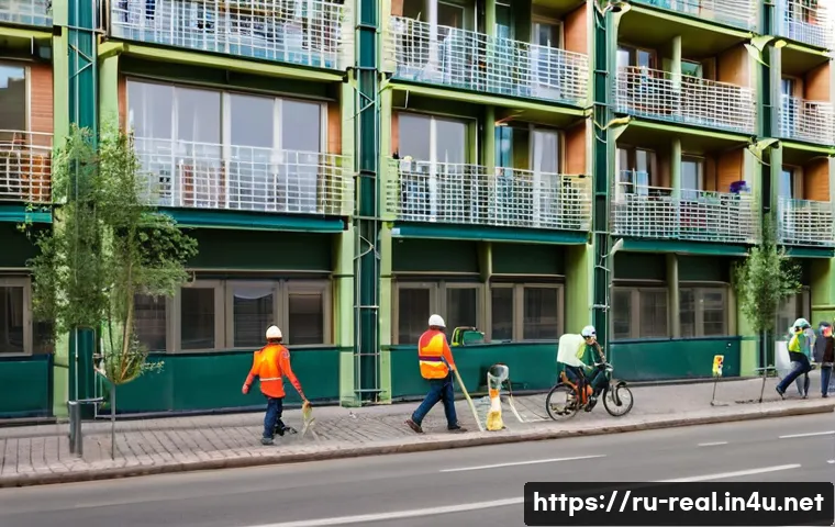 공인중개사 부동산 투자 사례 분석 - A detailed urban real estate scene in Moscow’s Central Administrative District, showing a residentia...
